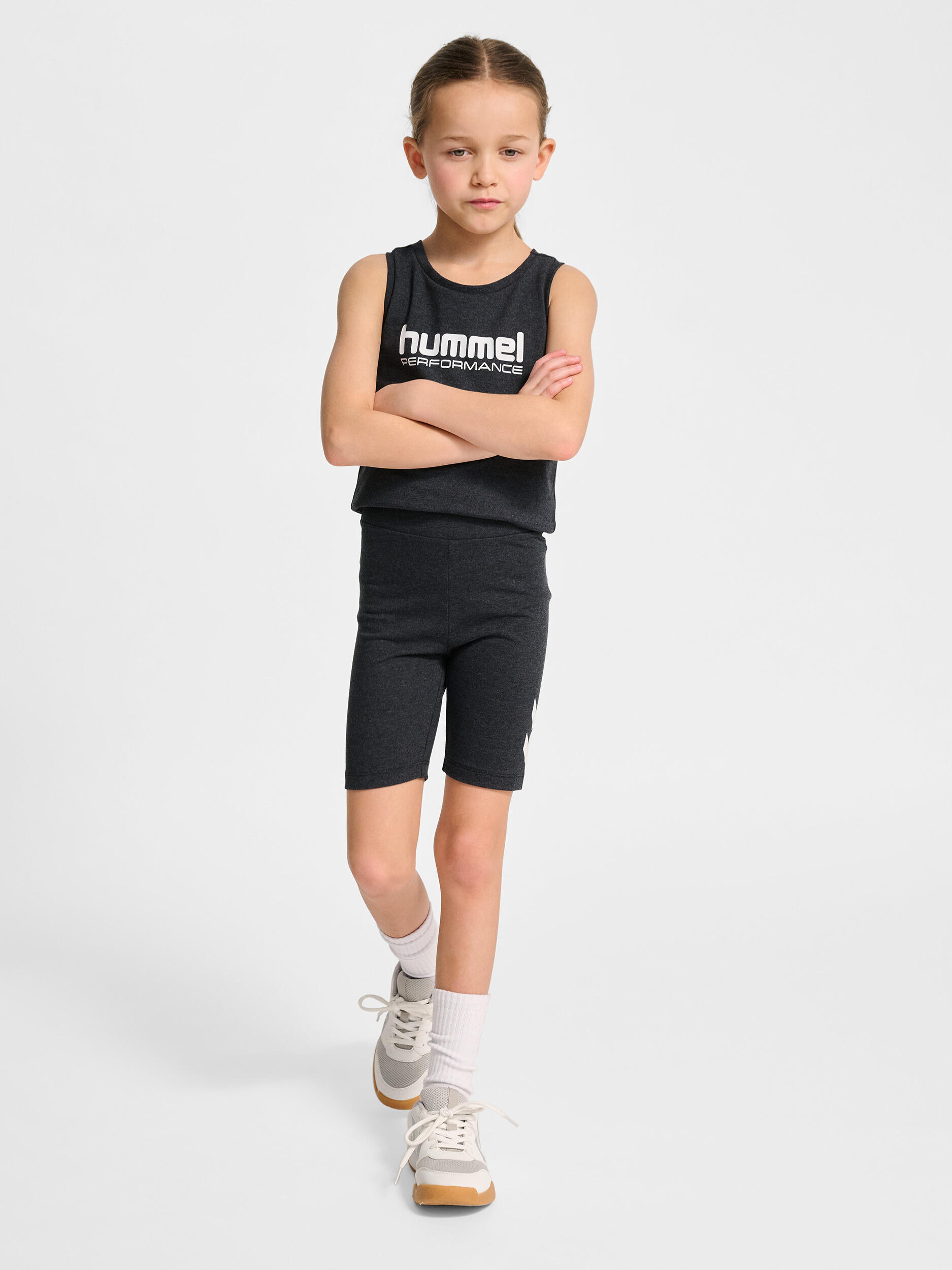 Pantaloni ciclisti con logo per ragazza Hummel 3/7