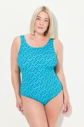 Femme Maillot de bain à col rond imprimé graphique sans bonnets souples