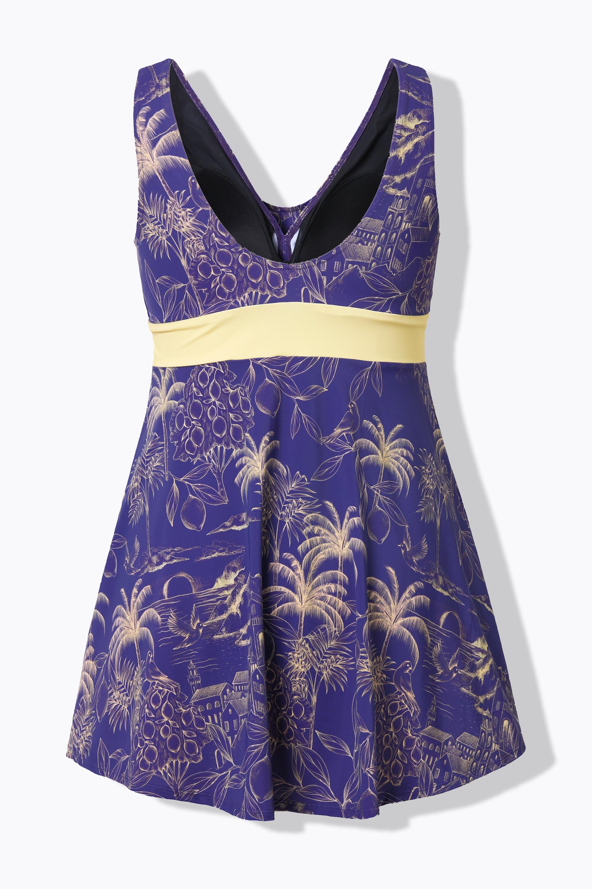 Femme Robe de bain motif palmiers matière recyclée Powermesh 7/7
