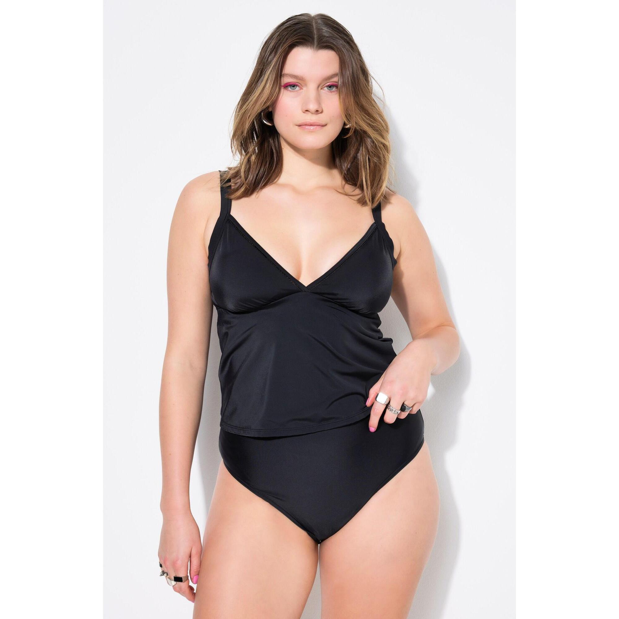 Damski Top bikini miękkie miseczki błyszczące obszycie