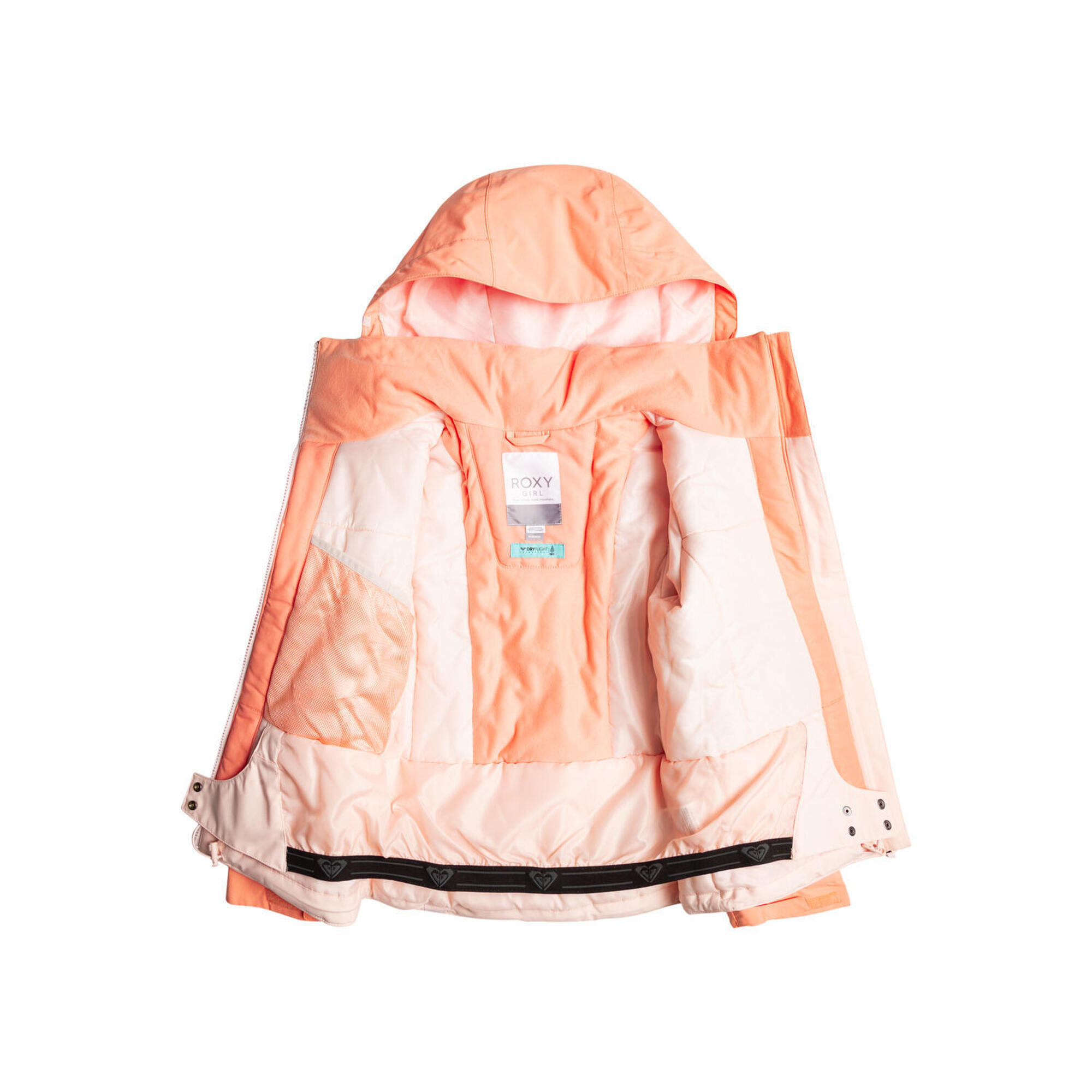 Roxy - Veste De Snow Free Jet Rose Fille - Doudoune Synthétique - Rose - Decathlon
