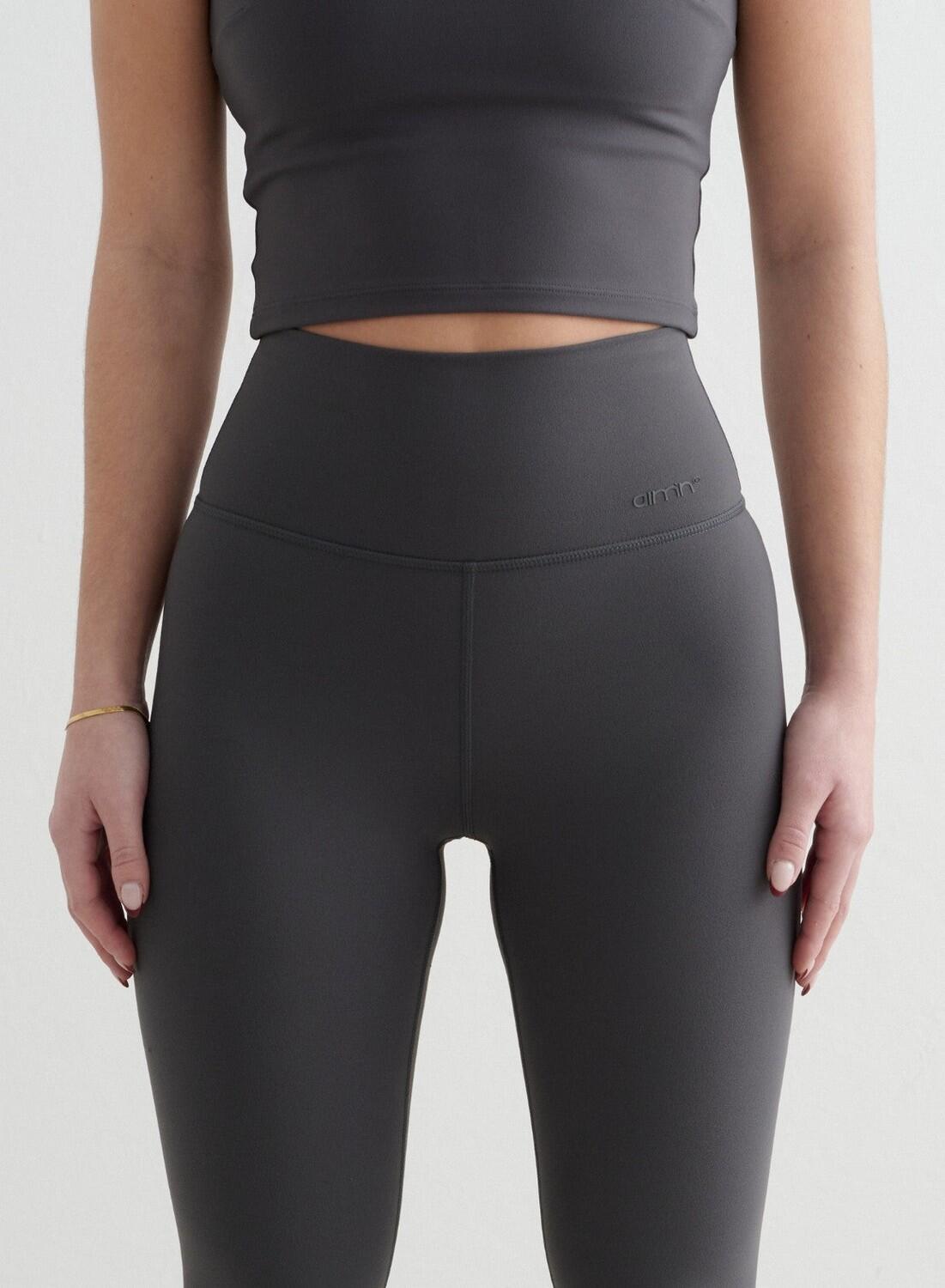 Dames Legging Petite Vochtafvoerend Hurkbestendig Donkergrijs 4/4