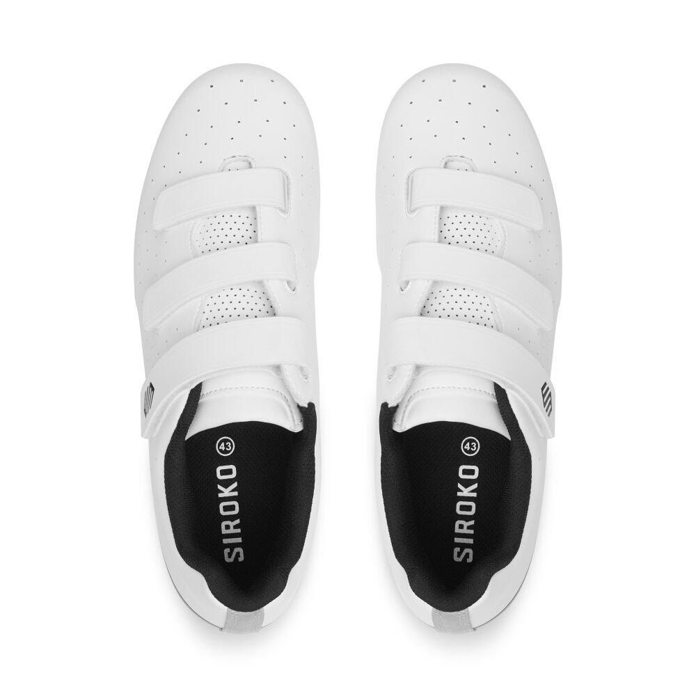 Sapatos para ciclismo de estrada Homem e mulher RideRev White Branco 4/7