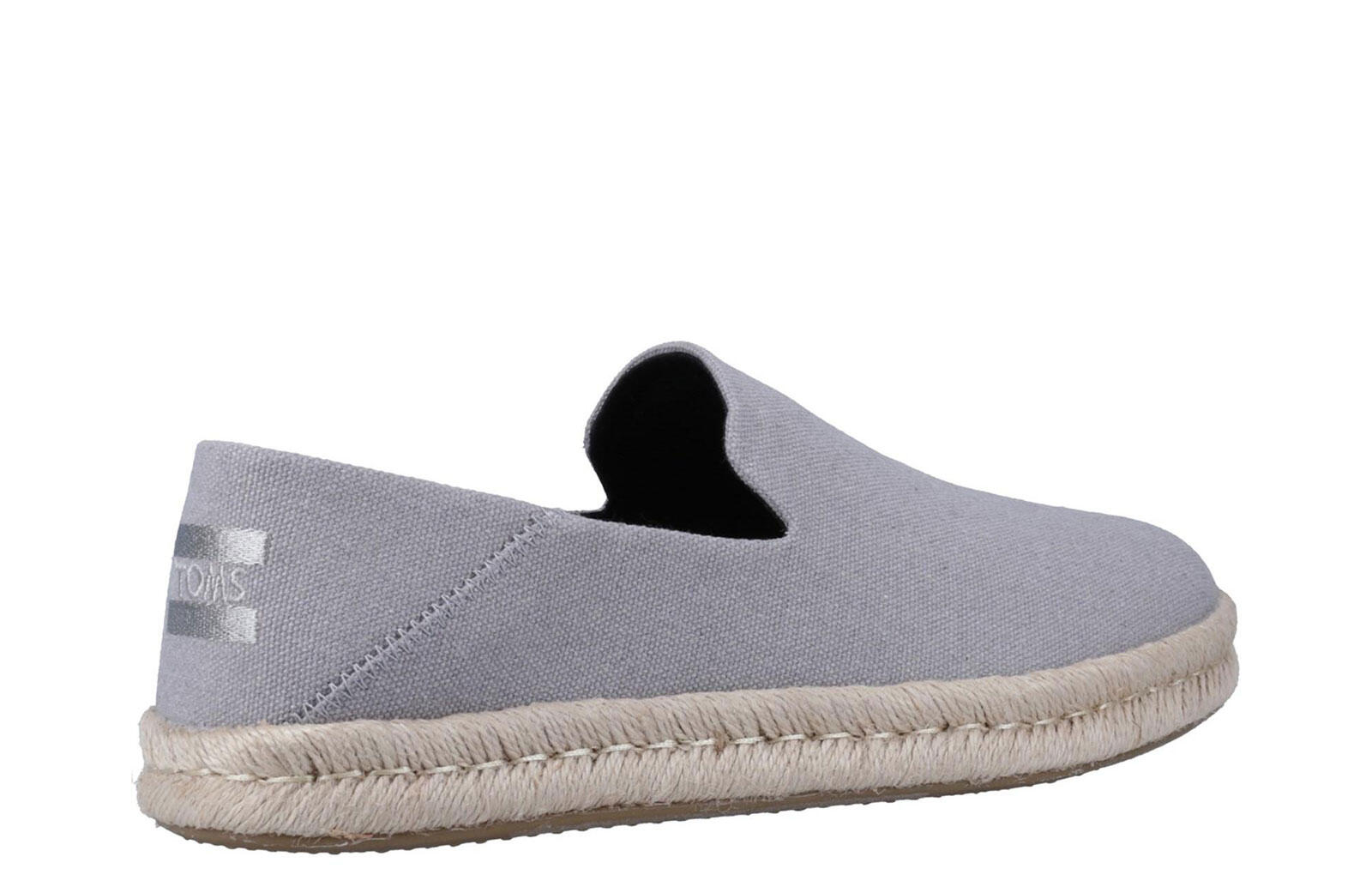 Toms Santiago Mens Espadrille Slip-On Shoes - Grey 3/4
