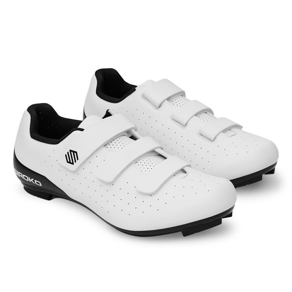 SIROKO Sapatos para ciclismo de estrada Homem e mulher RideRev White Branco