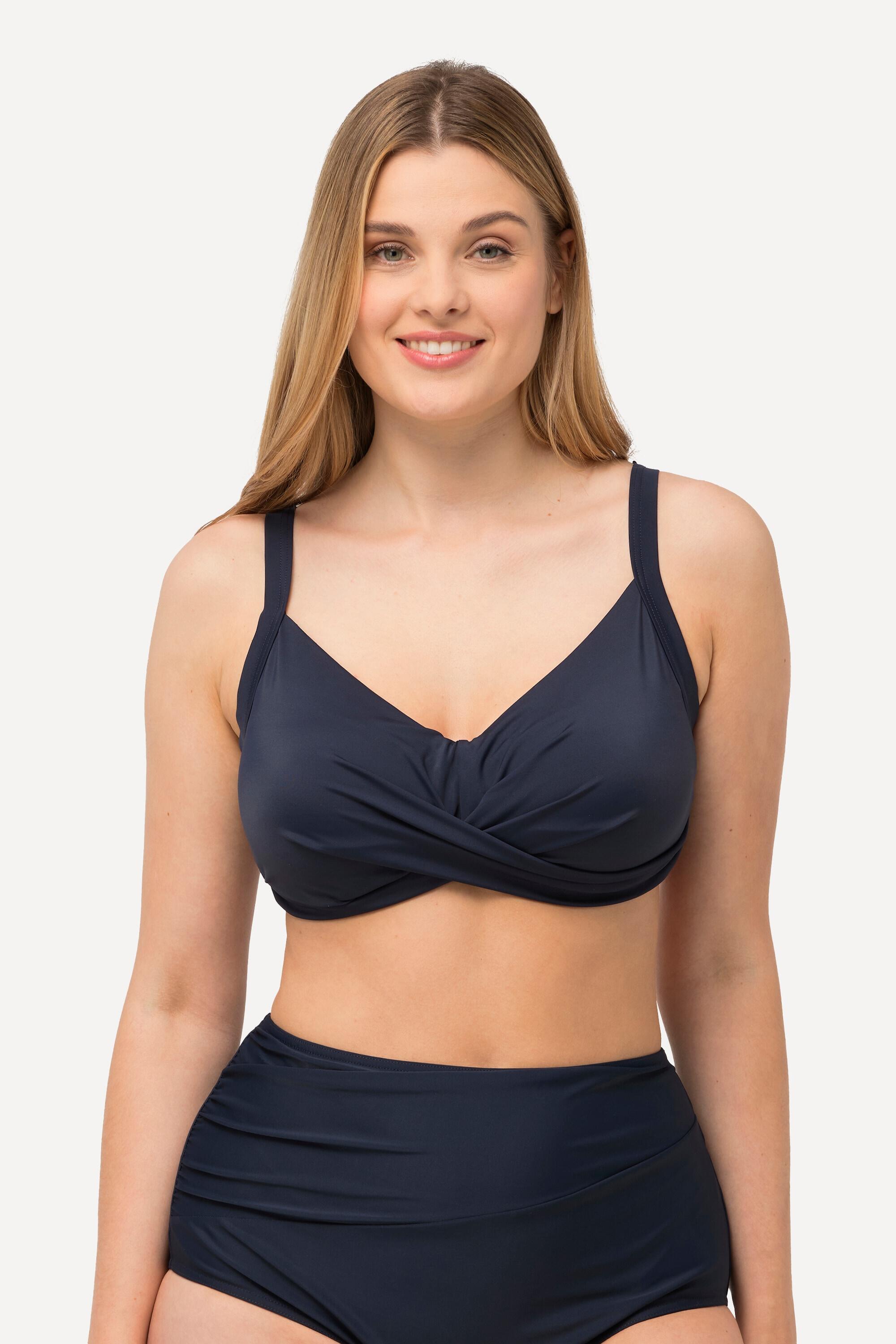 ULLA POPKEN Damen Bikini-Top Drapierung Softcups Träger verstellbar