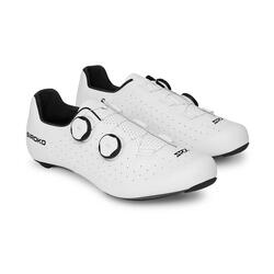 Chaussures vélo route Cyclisme Homme et Femme OKORIS WHITE Blanc