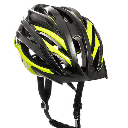 RH+ RH+ Helmet Bike TwoinOne Fietshelm GLANZEND ANTRACIET /GLANZEND NEON GEEL