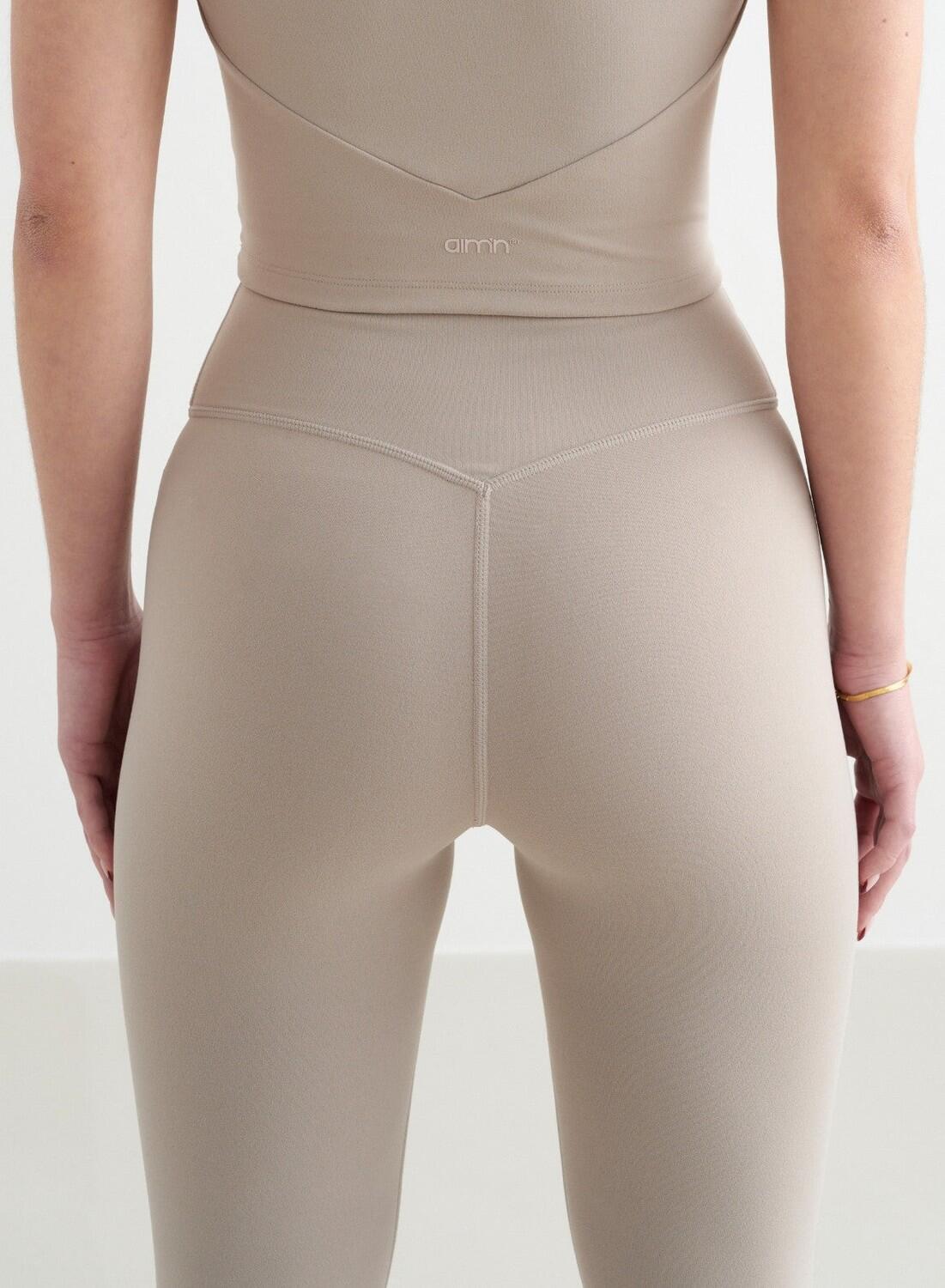 Femme Leggings Petite Évacuation de l'humidité Beige Foncé 4/4