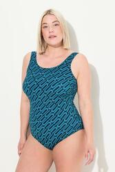 Femme Maillot de bain à col rond imprimé graphique sans bonnets souples
