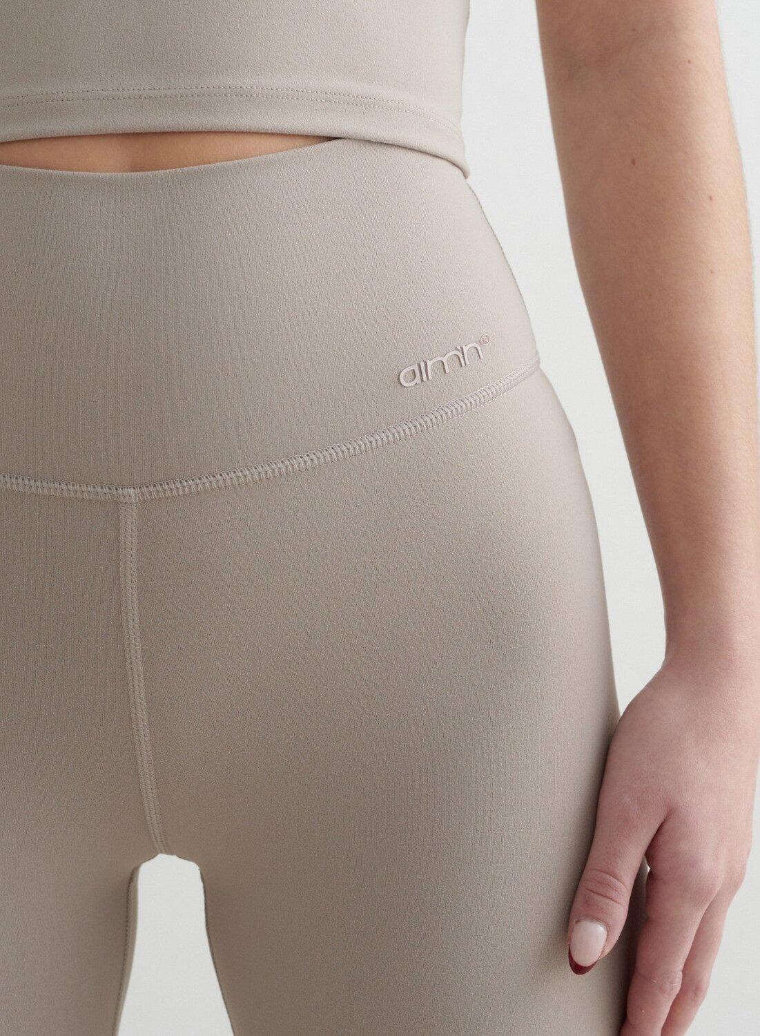 Femme Leggings Petite Évacuation de l'humidité Beige Foncé 3/4