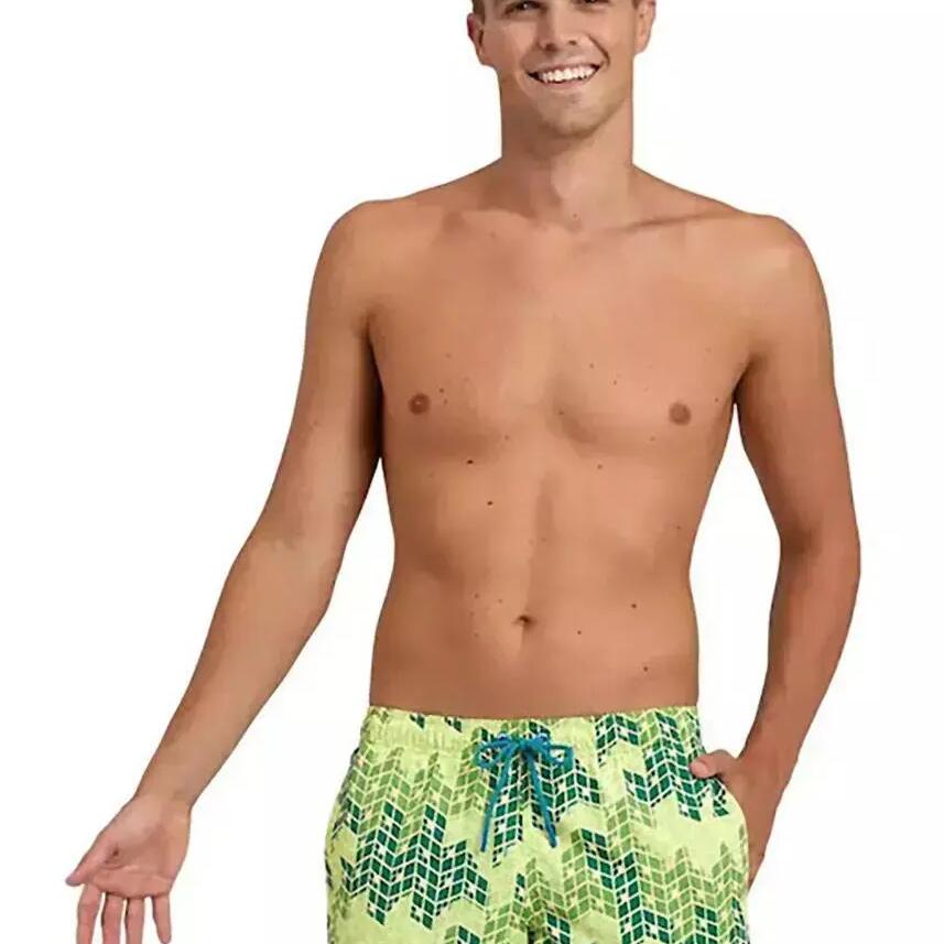 ARENA Men's Quick-Drying Recycled Polyester Beach Shorts XL Soft Green/Multi