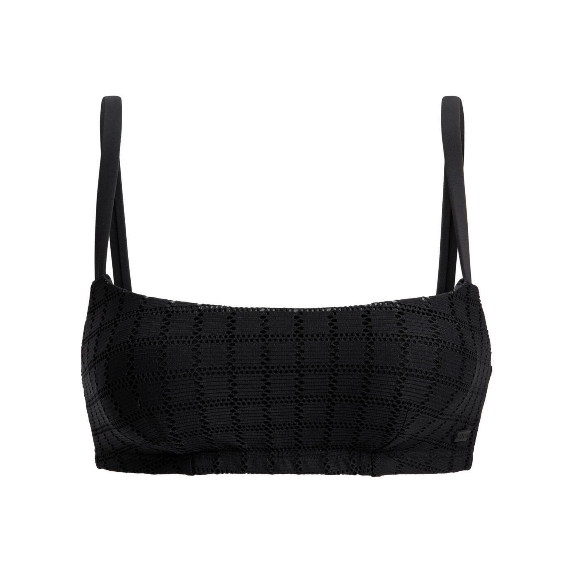 Roxy - Haut De Maillot À Couvrance Intégrale Camilo Noir Femme - Haut De Maillot De Bain (bikini) - Noir - 44 L - Decathlon