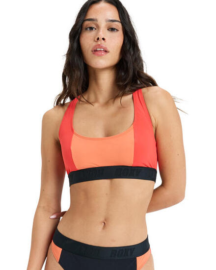 Bikini Top ROXY ACTIVE COLORBLOCK Rot Frauen