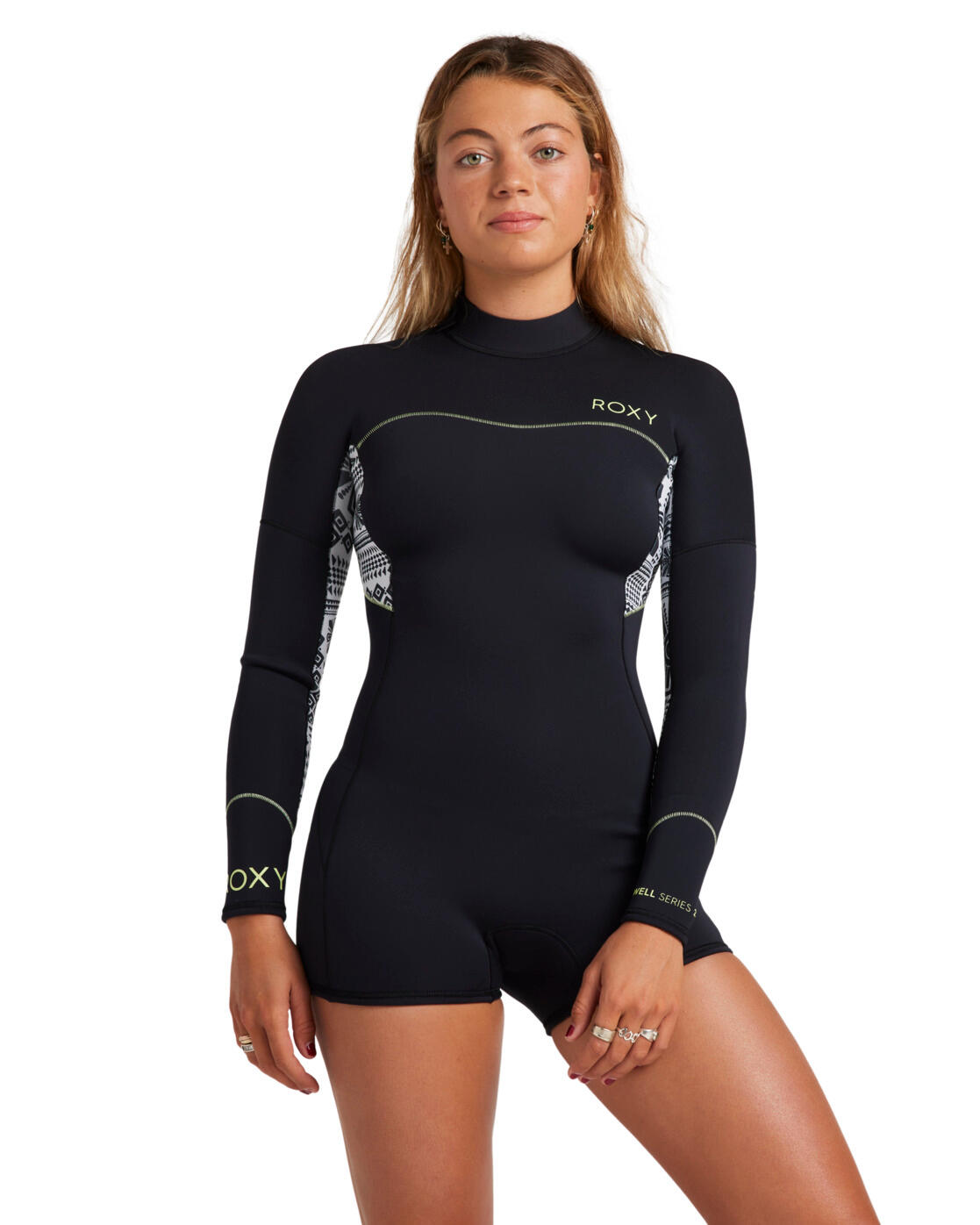 ROXY Traje de Surf de Primavera con Manga Larga 2MM SWELL SERIES Blanco Mujer