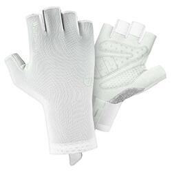 Gants de cyclisme antichoc demi-doigts - Blanc