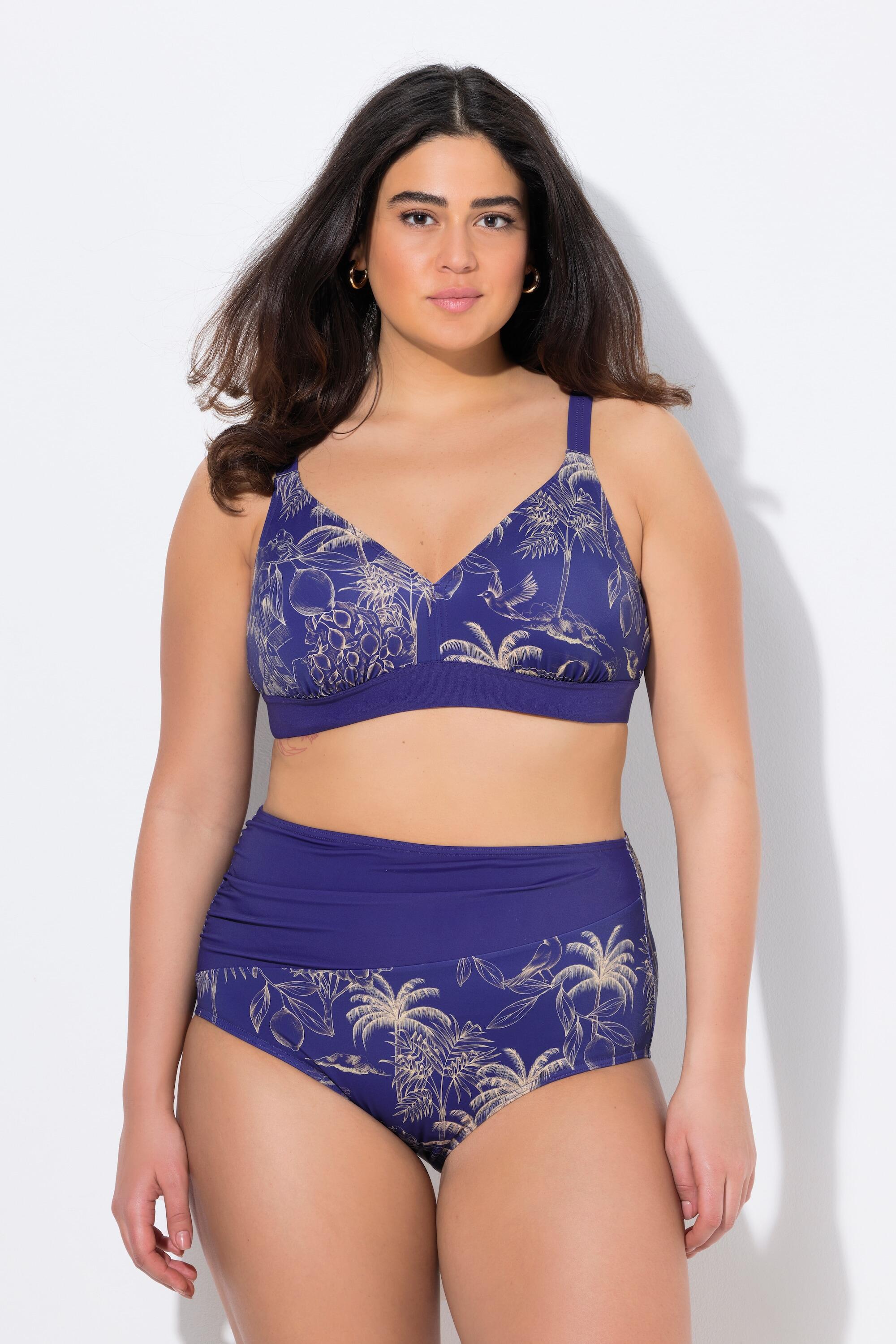 ULLA POPKEN Bikini palme Donna - poliammide riciclato, spalline regolabili