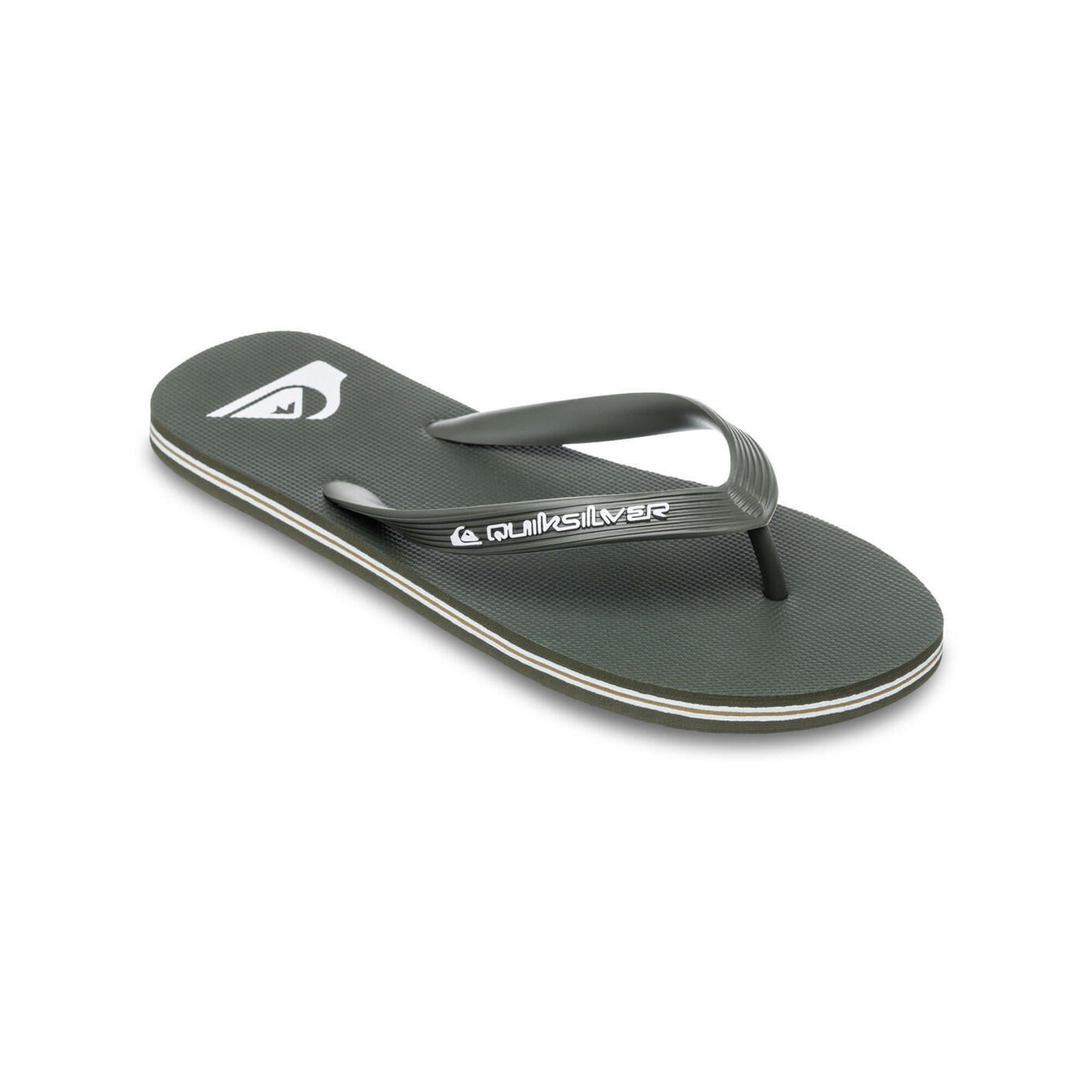 Quiksilver - Tongs Molokai Core Beige Homme - Tongs - Beige|vert - Decathlon