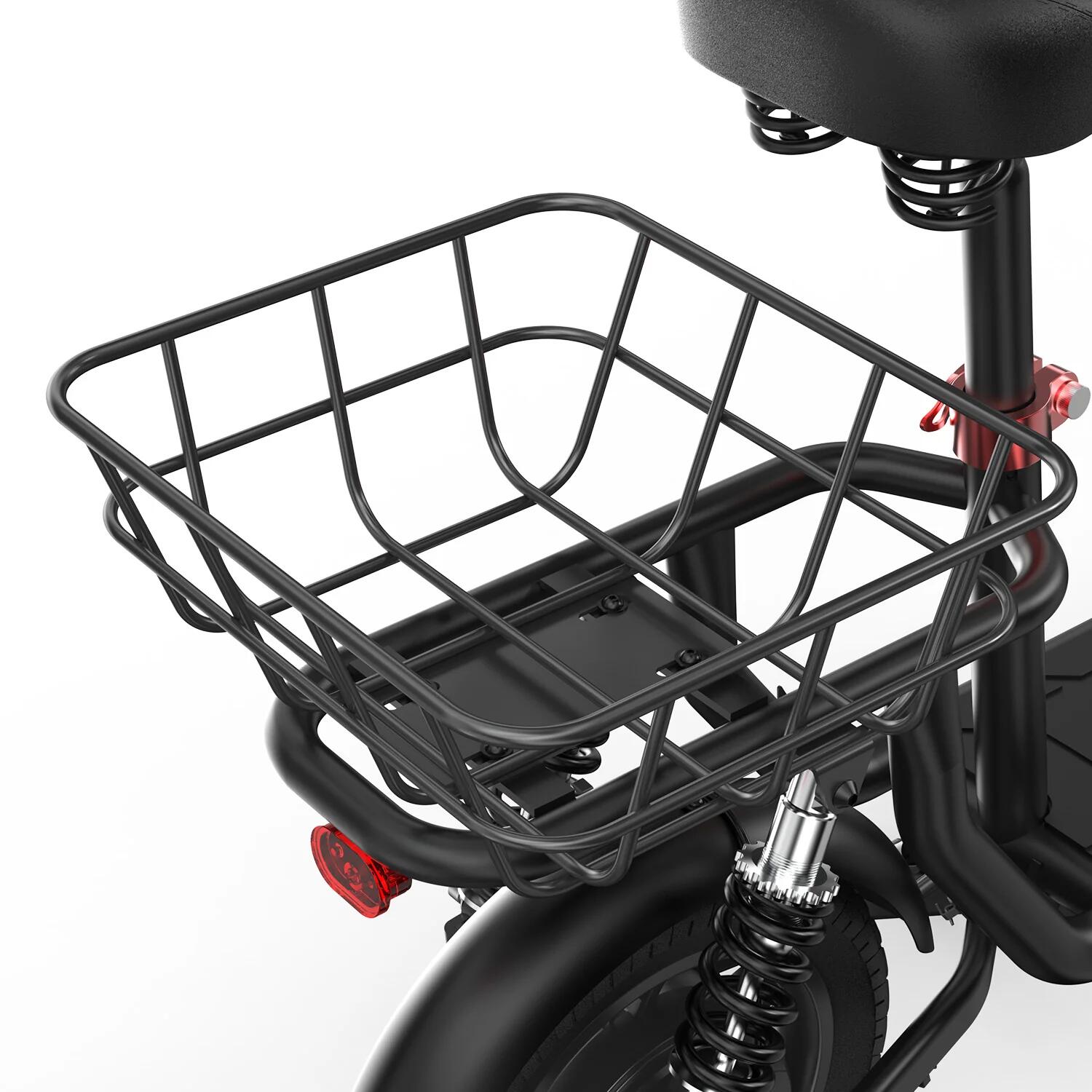 Elektrische scooter met zitting en mandje achterop iScooter i12 36V 7,5Ah accu 5/5