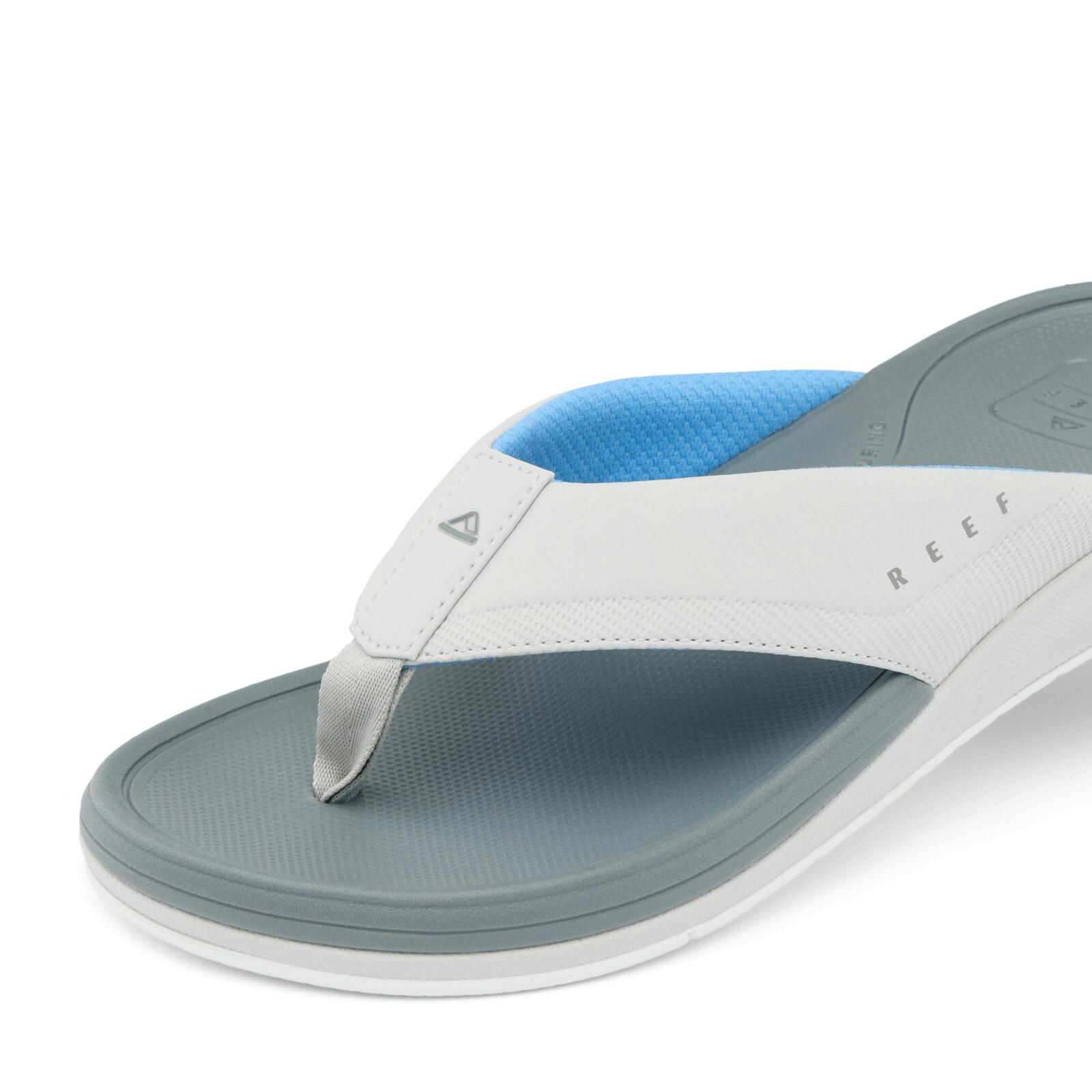 Reef Cushion Norte Flip Flops-Grey/Grey/Blue 3/5