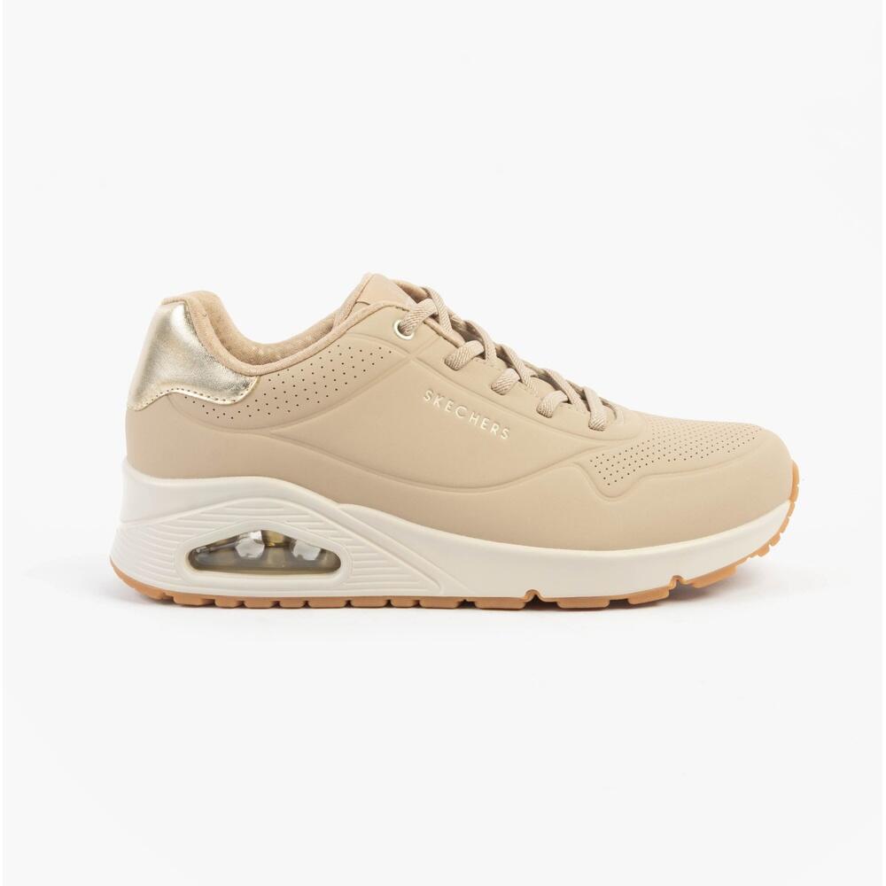Skechers - Baskets Camara Aire Femme Skechers Uno Air Shimmer Away Nude - Baskets - Marron|rose - 37 - Decathlon
