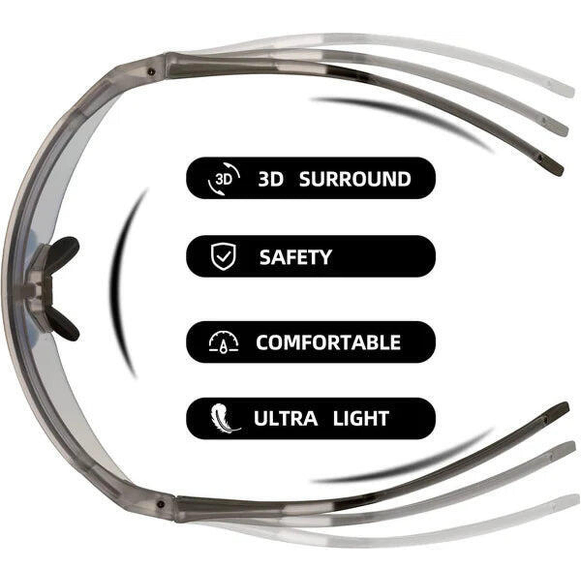 Ochelari de soare biciclete de oras fotocromatici, protecție UV, Negru