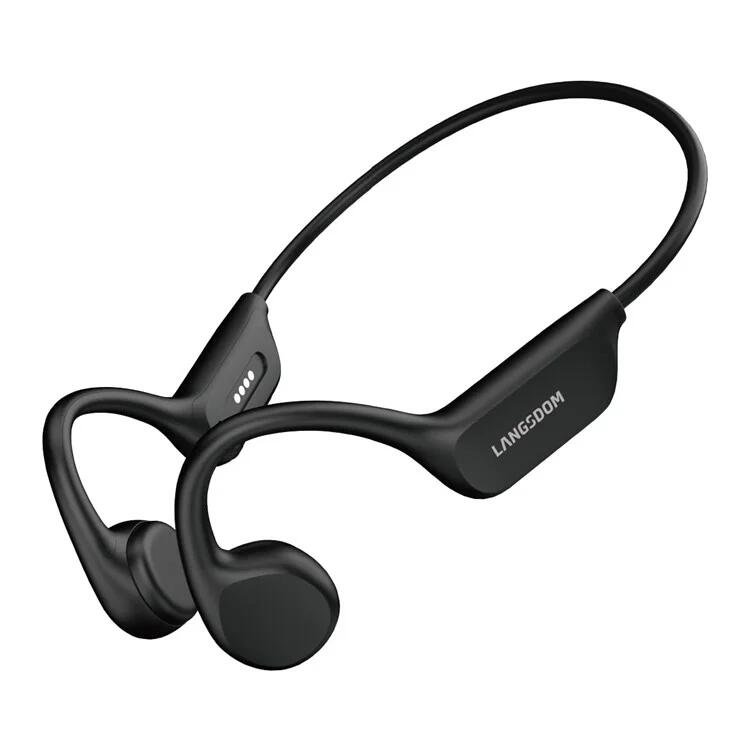 LANGSDOM Fones de ouvido de condução óssea com Bluetooth e 32 GB