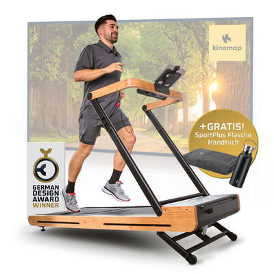 SportPlus Holzlaufband, faltbar, App-Kompatibilität, FSC®-zertifiziert