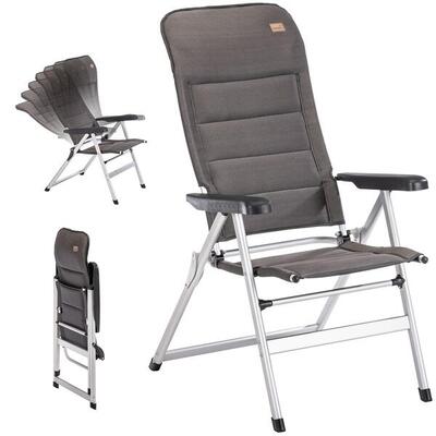 Tweedehands - campingstoel lepola - aluminium. opvouwbaar.verstelbare rugleuning