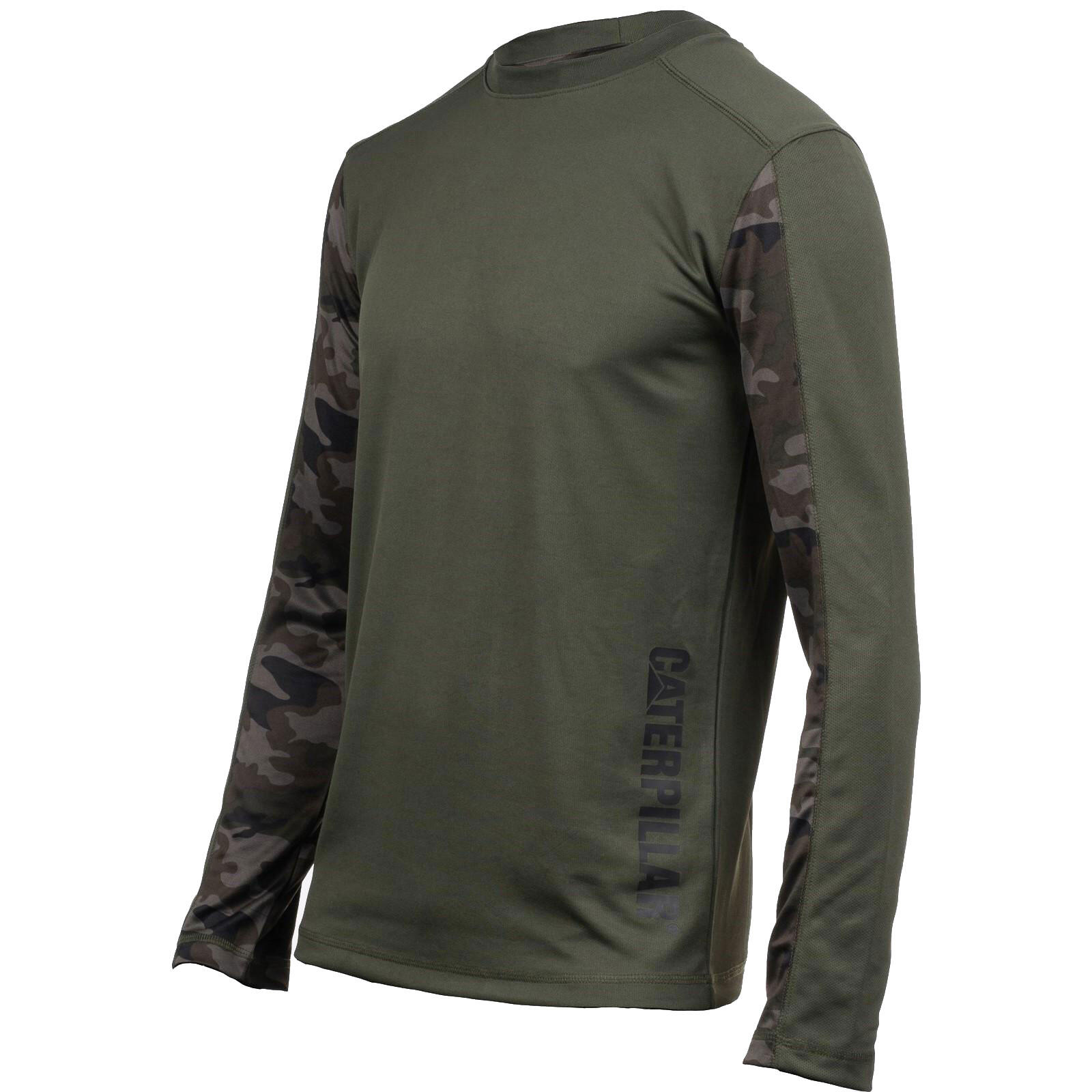 Caterpillar Coolmax Long Sleeve Tee Night Camo Small CATERPILLAR
