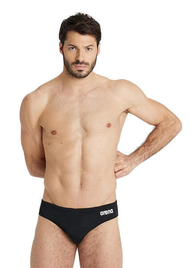 Arena Team Solid Swim Brief - Nero / Bianco - UK Taglia 26