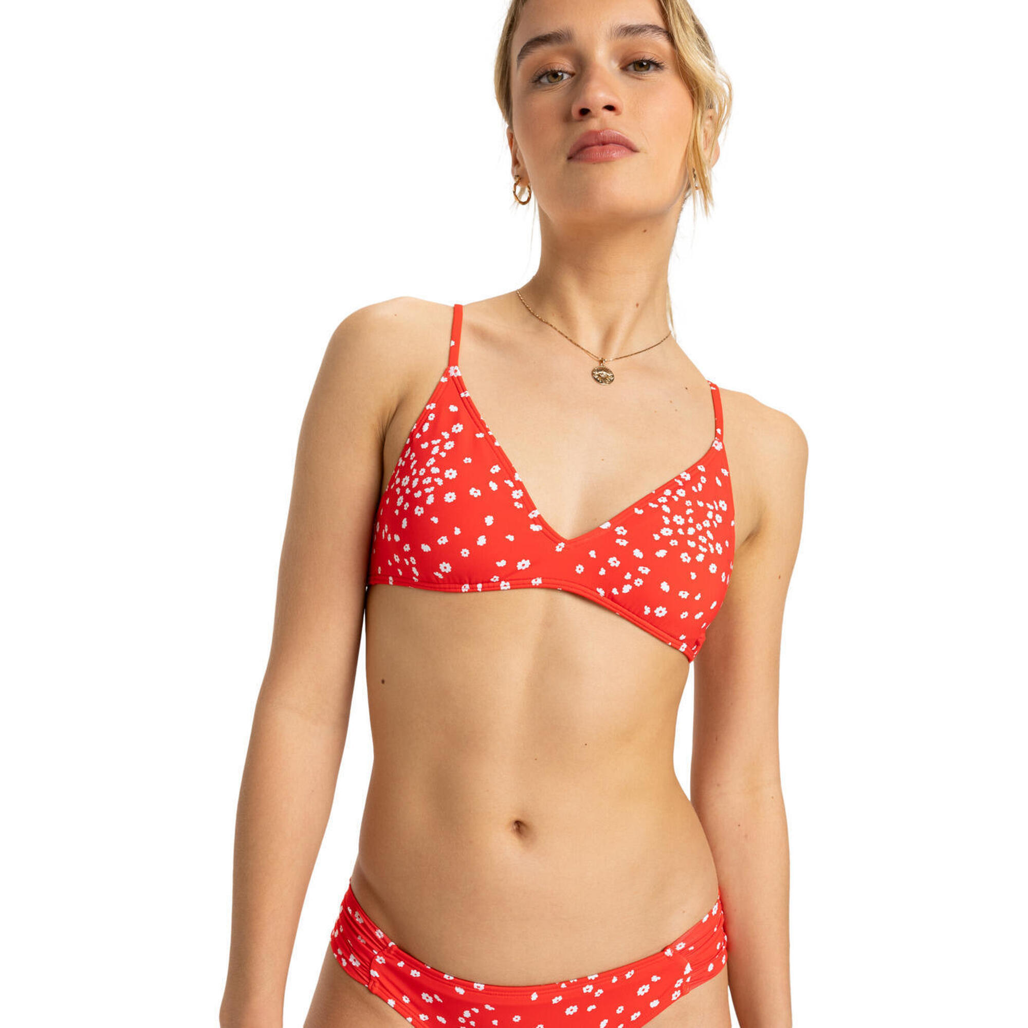 Roxy - Haut De Maillot De Bain Brassière Pt Beach Classics Rouge Femme - Haut De Maillot De Bain (bikini) - Rouge - 40 M - Decathlon
