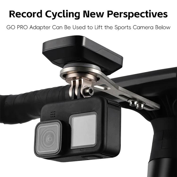 Support compteur vélo WEST BIKING YP0719438 titane, fixation sur guidon 5/7