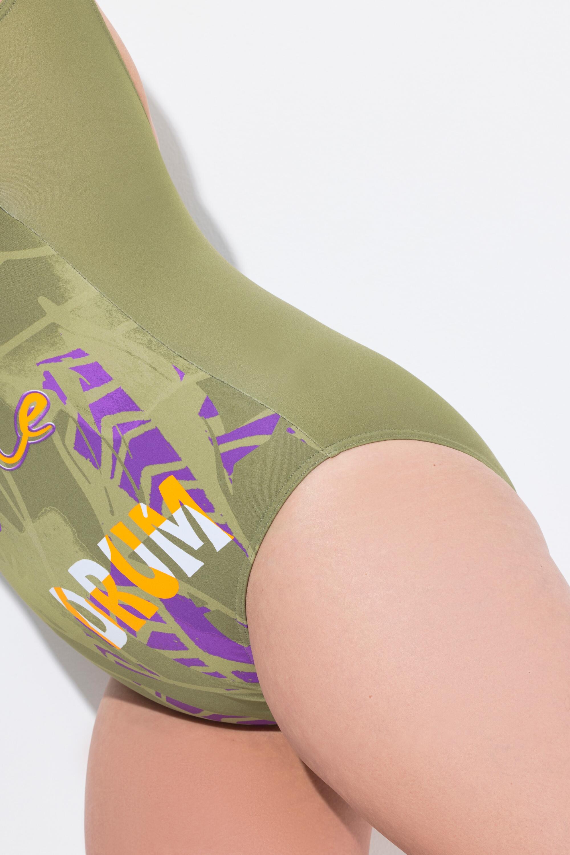 Damen Badeanzug Jungle ohne Softcups V-Ausschnitt 11/13