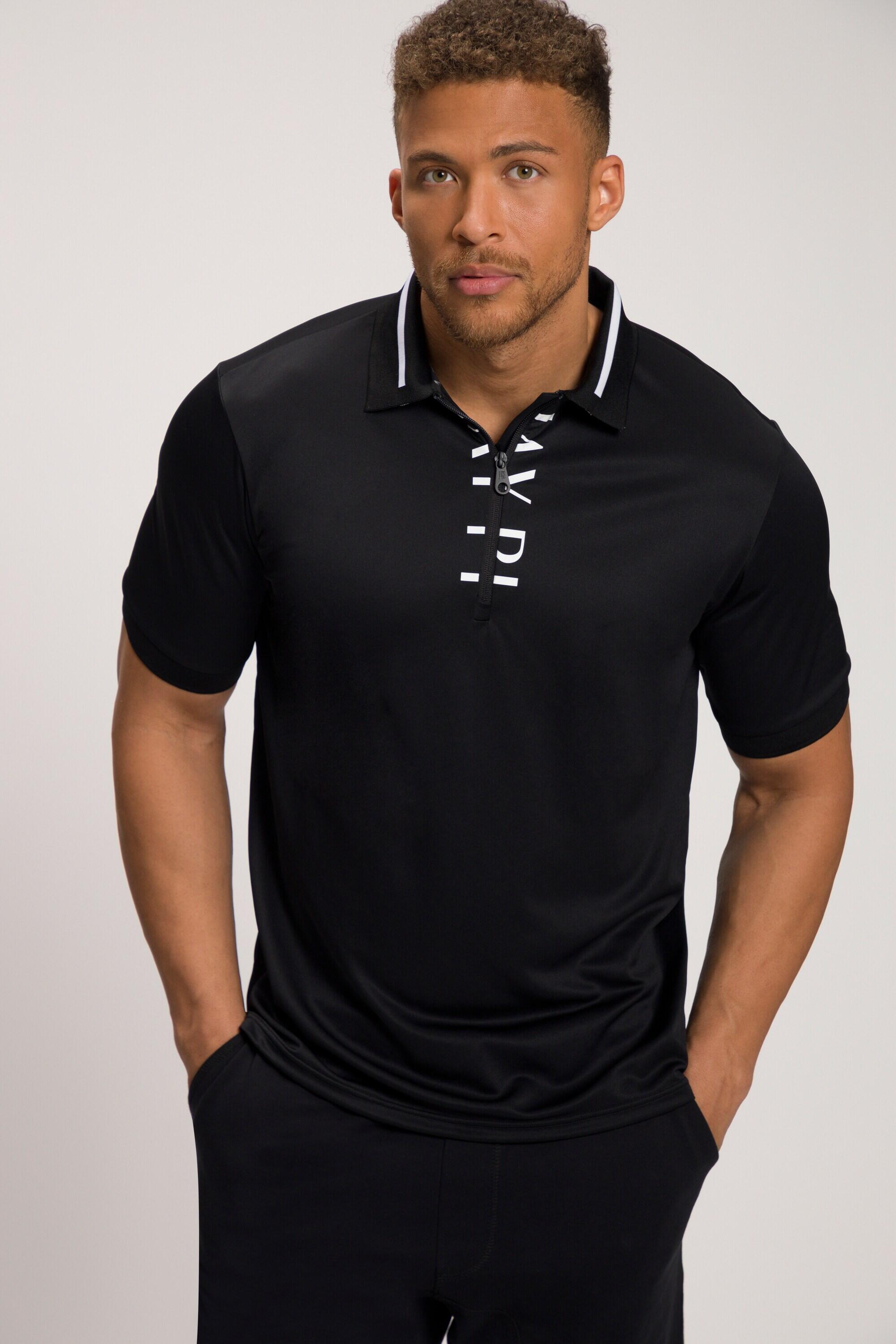 JAY-PI Heren poloshirt golf zipper korte mouwen contrastkleurige details