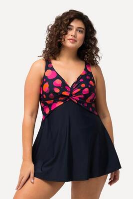 Damen Badekleid Punkte Zierknoten Softcups recycelt