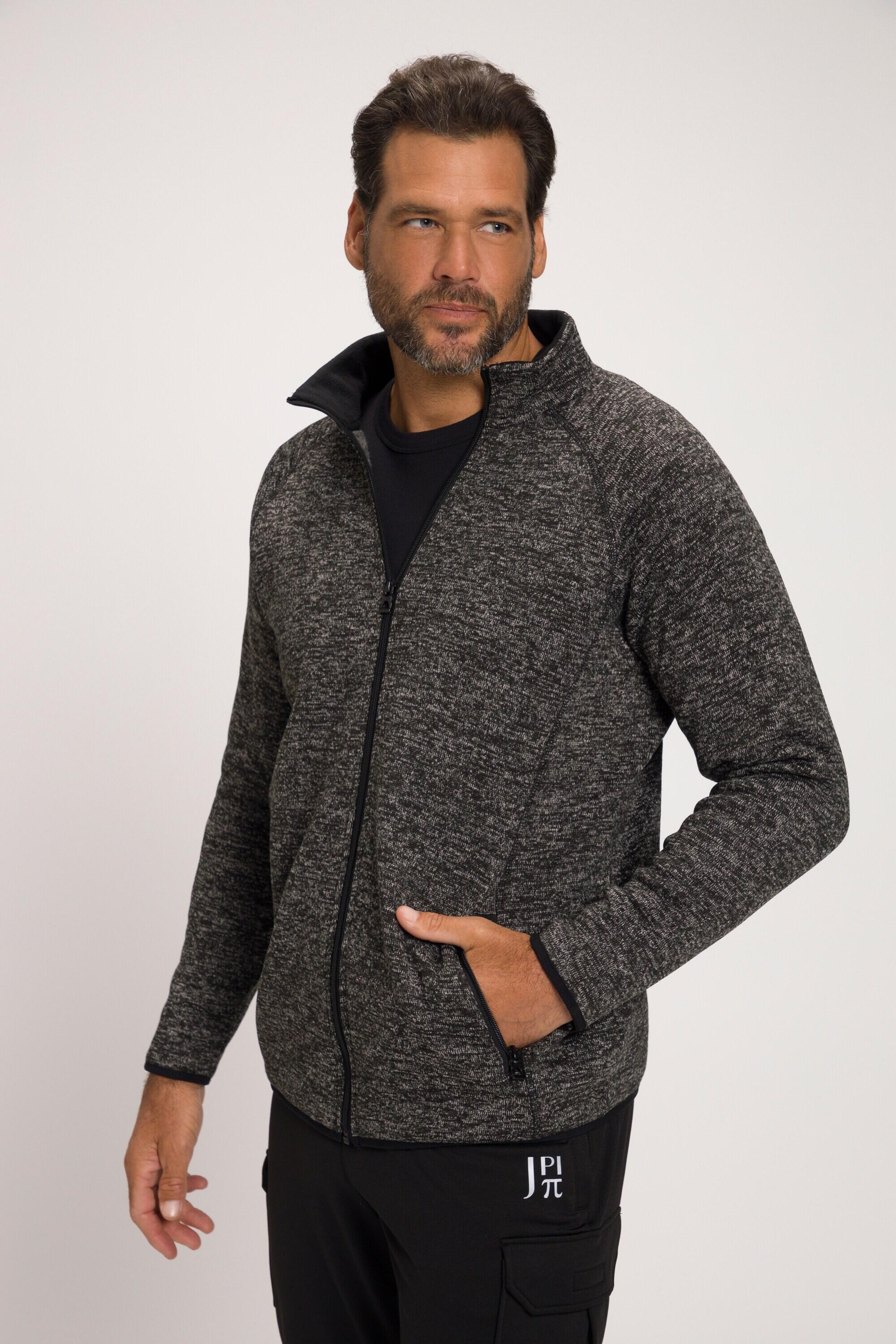 JAY-PI Men's JAY-PI Fleece Jacket grey, lightweight and long