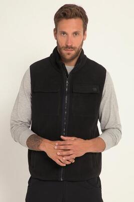 Heren fleece bodywarmer outdoor opstaande kraag zakken