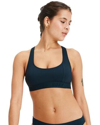 Bralette-bikinioberteil roxy active colorblock schwarz dames