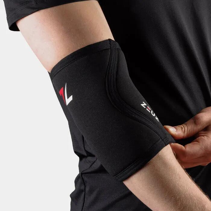ZEUZ 1 Stuk Elleboog Brace – Elbow Sleeves Steun – 5 mm – Zwart – Maat XS 3/7