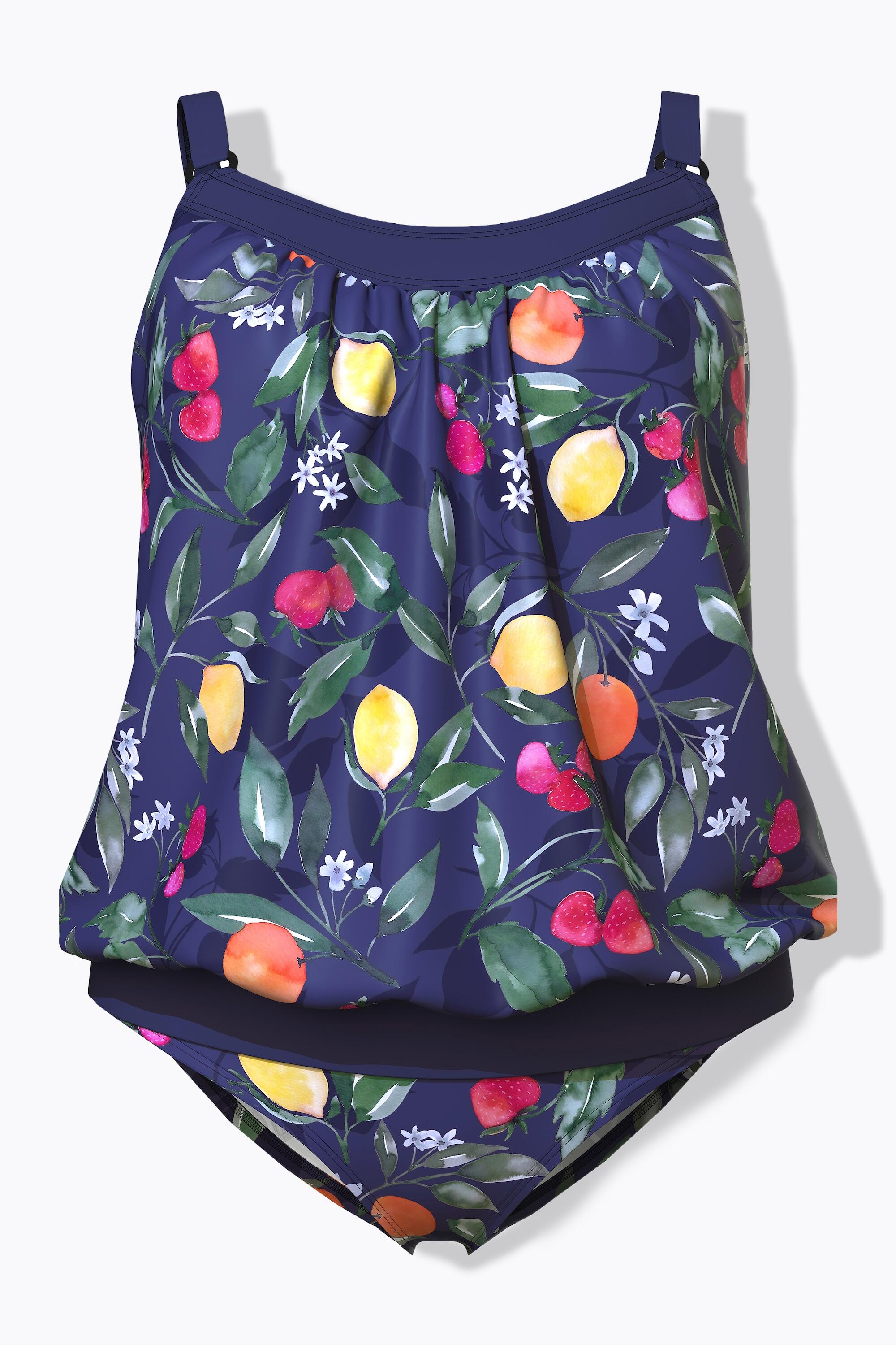 Femme Tankini motif fruits bonnets souples bretelles réglables matière recyclée 7/7