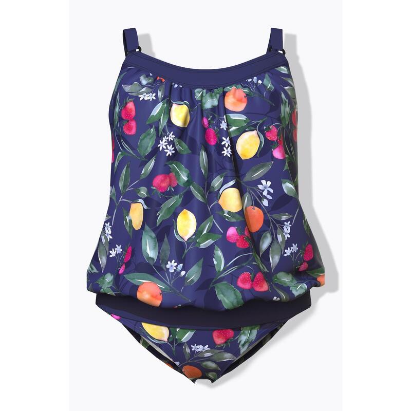 Damskie Tankini owoce miękkie miseczki ramiączka z regulacją