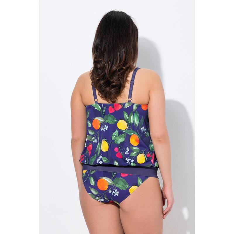 Damskie Tankini owoce miękkie miseczki ramiączka z regulacją