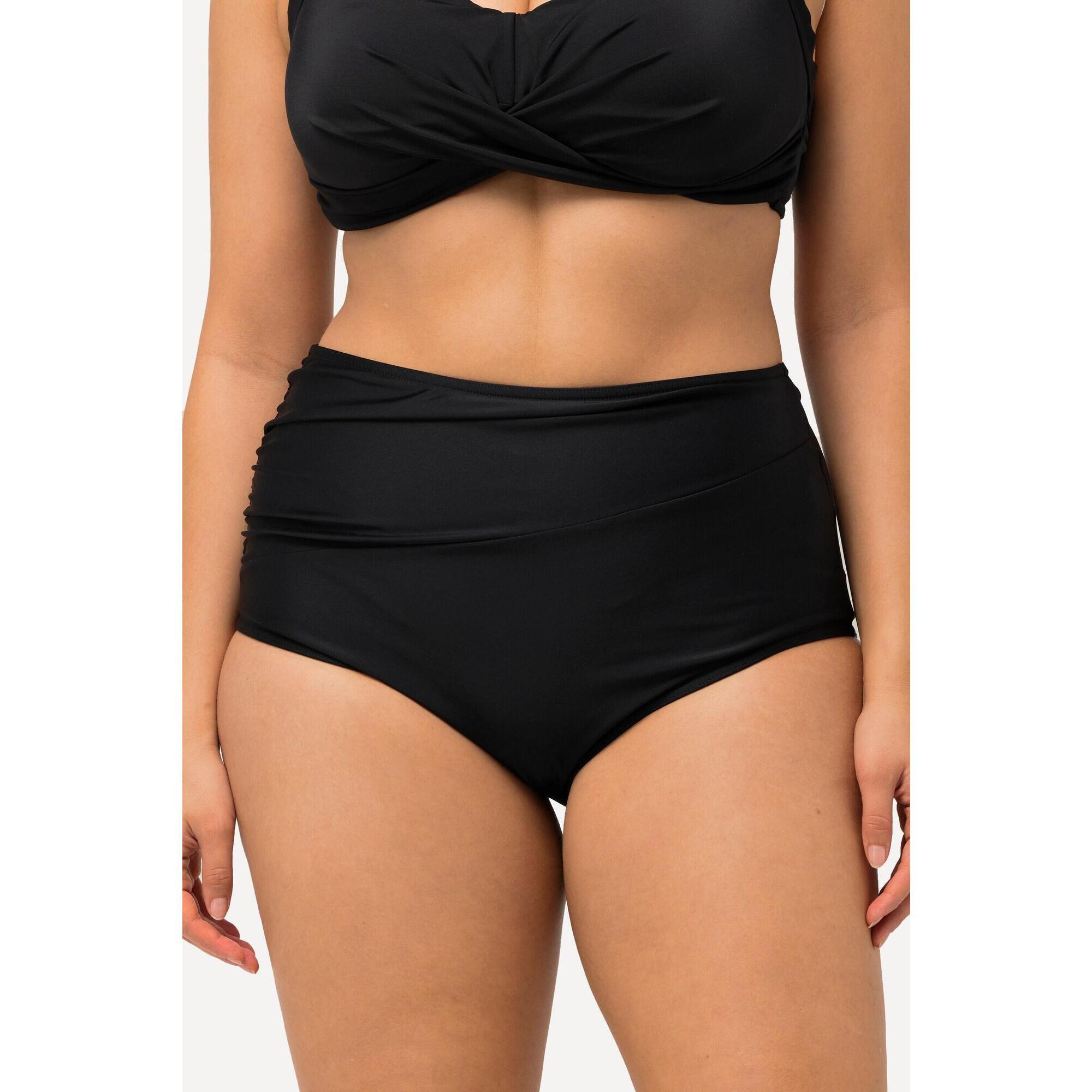 Ulla Popken - Femme Bas De Bikini Drapé Taille Haute - Soutien-gorge - Noir - 56 - Decathlon