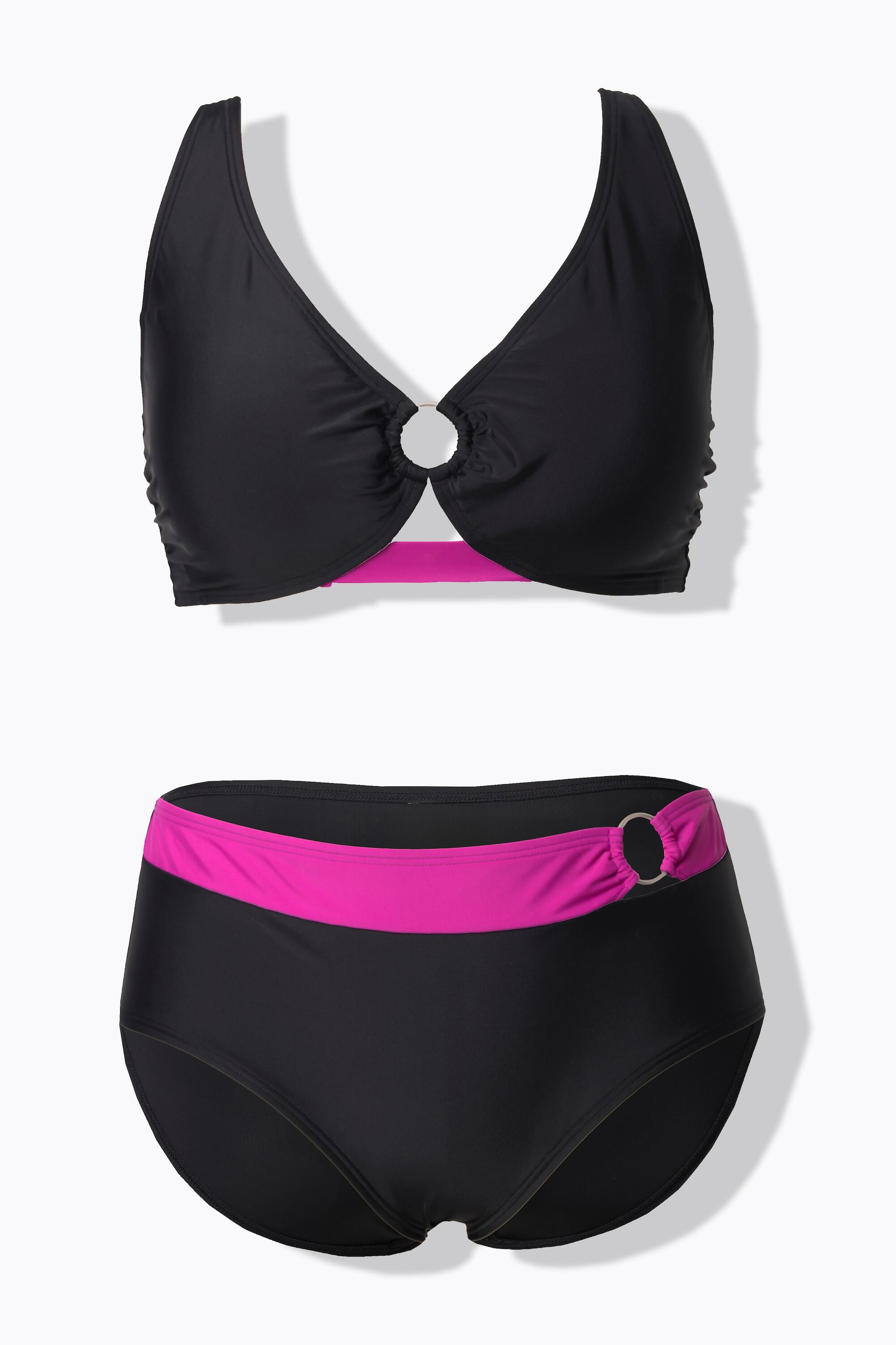 Femme Bikini anneau décoratif bonnets souples bretelles réglables 6/7