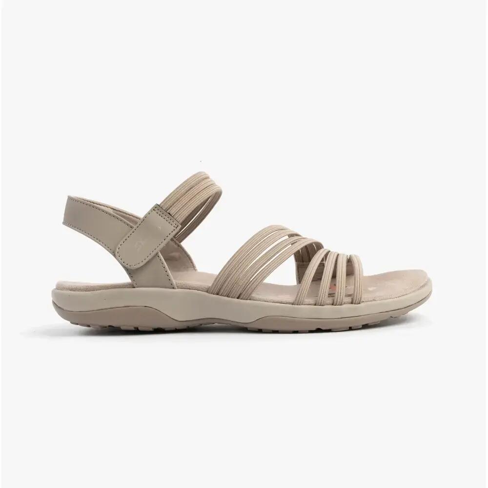 Womens Sandals Touch Fasten Reggae Slim - Coffee Run
