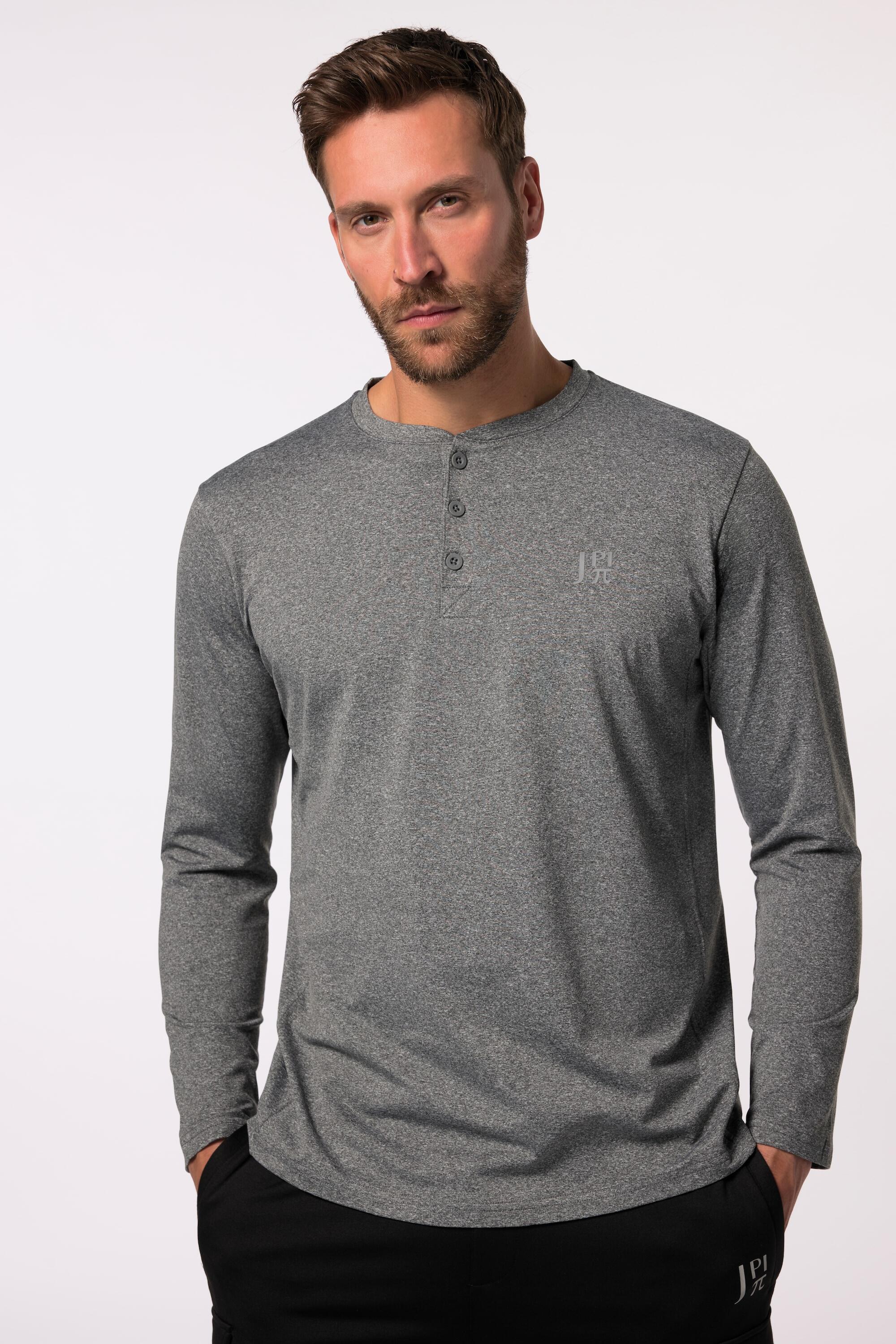 JAY-PI Henley tecnico FLEXNAMIC® JAY-PI uomo grigio, taglia grande fino a 7XL