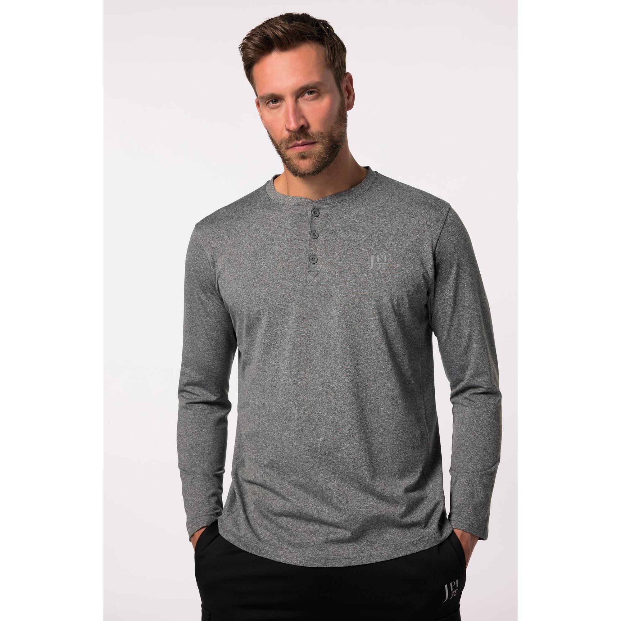 Męska Funkcyjna koszulka henley FLEXNAMIC® trekking długi rękaw
