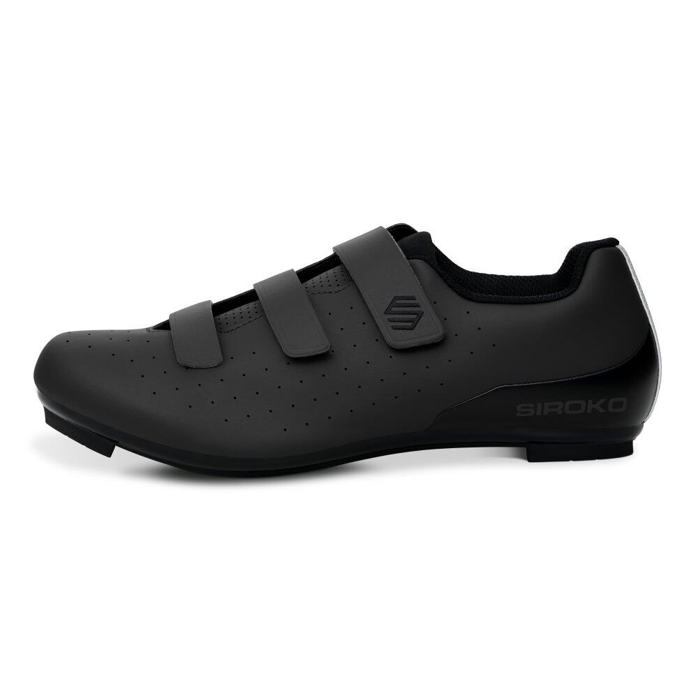 Chaussures vélo route Cyclisme Homme et Femme RideRev Black Noir 2/7