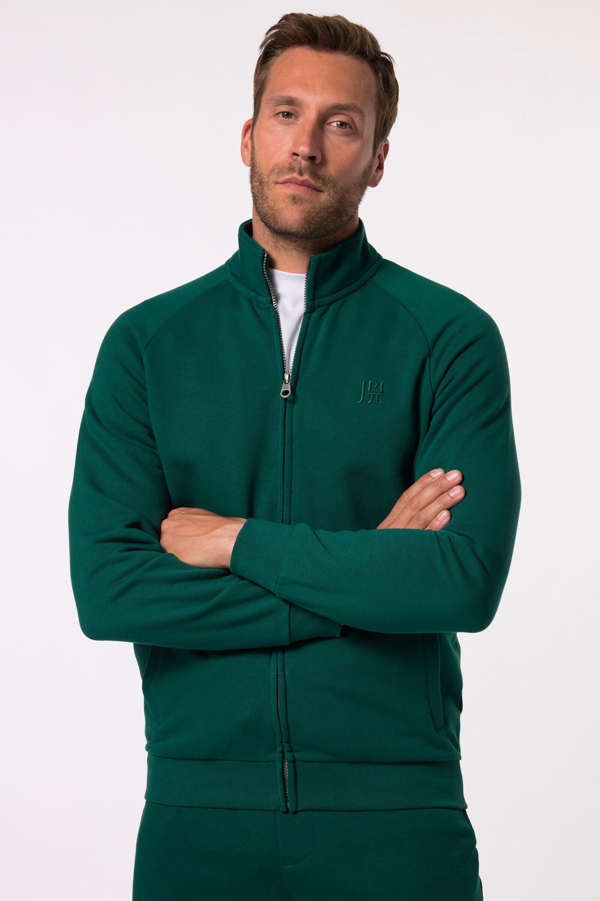 JAY-PI JAY-PI Men's Fleece Jacket Plus Size High Collar Green